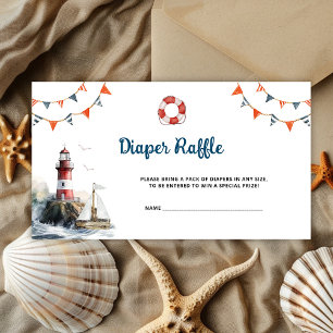 Nautical Baby Dusche Windeln Raffel Begleitkarte