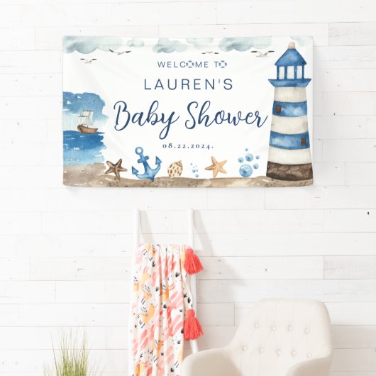 Nautical Baby Showbanner Banner (Insitu)