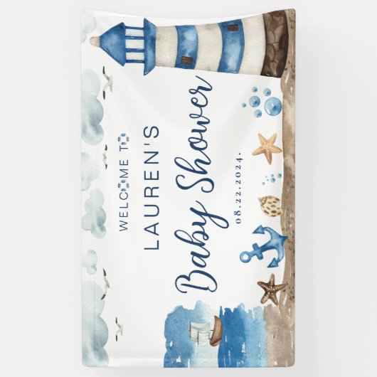 Nautical Baby Showbanner Banner (Vertikal)