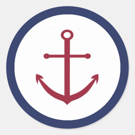 Nautical Baby Showdusche Anker Umschlag Aufkleber (Vorderseite)