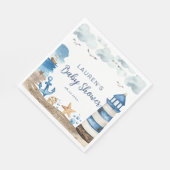 Nautical Baby Showdusche Napkins Serviette (Ecke)