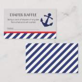 Nautical Baby Showdusche Windeln Raffelkarten Begleitkarte (Vorne/Hinten)