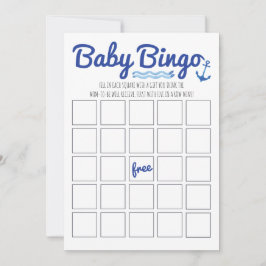 Nautical Baby Shower Bingo Einladung