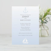 Nautical Baby Shower Einladung (Stehend Vorderseite)