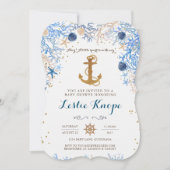 Nautical Baby Shower Einladung (Vorderseite)