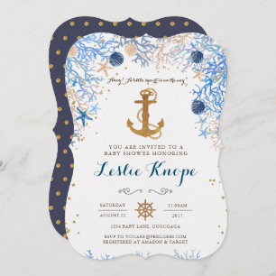 Nautical Baby Shower Einladung