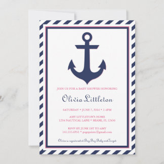 Nautical Baby Shower Einladung - Ahoy Es ist ein M