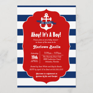 Nautical Baby Shower Invitation, Ahoy, es ist ein  Einladung