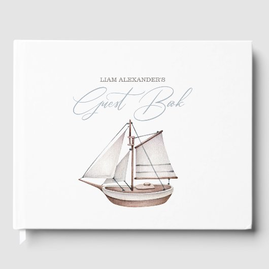 Nautical Baby Shower Sailor Gästebuch (Vorderseite)