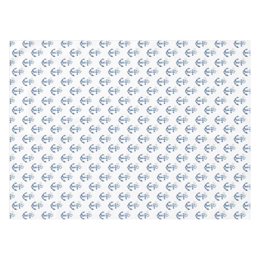 Nautical Baby Shower Tableclout | Navy Blue Floral Tischdecke (Vorderseite (Horizontal))