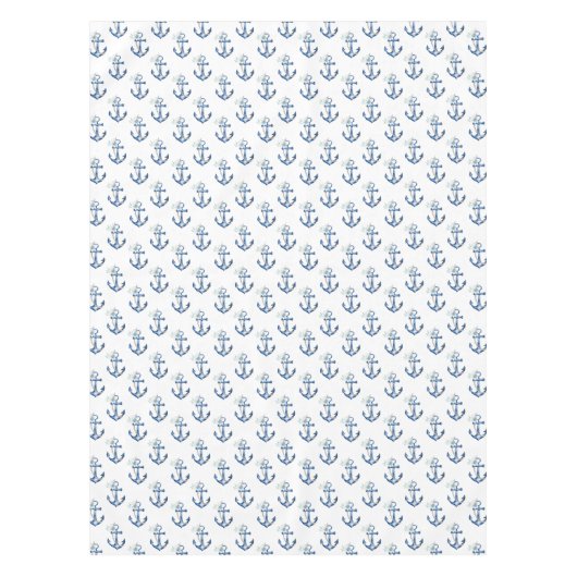 Nautical Baby Shower Tableclout | Navy Blue Floral Tischdecke (Vorderseite)