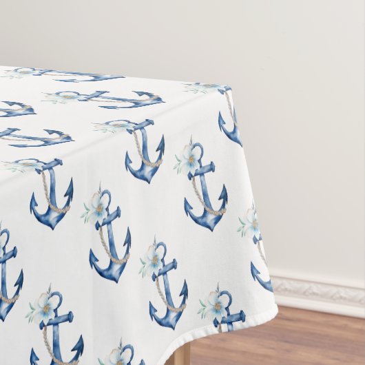 Nautical Baby Shower Tableclout | Navy Blue Floral Tischdecke (Beispiel)