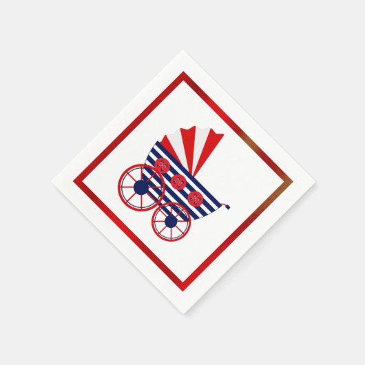 Nautical Baby Showpapier Napkin Serviette (Ecke)