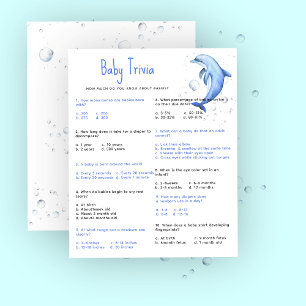 Nautical Baby Trivia Baby Showspiel