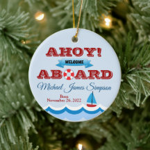 Nautical Baby's First Year Keepake Ornament