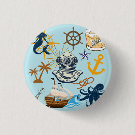 Nautical Bachelor Party Button