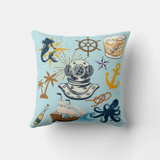 Nautical Bachelor Party Kissen (Rückseite)