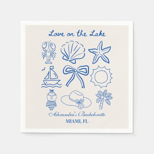 Nautical Bachelorette Weekend Serviette (Vorderseite)