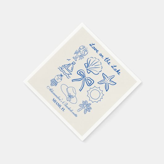 Nautical Bachelorette Weekend Serviette (Ecke)