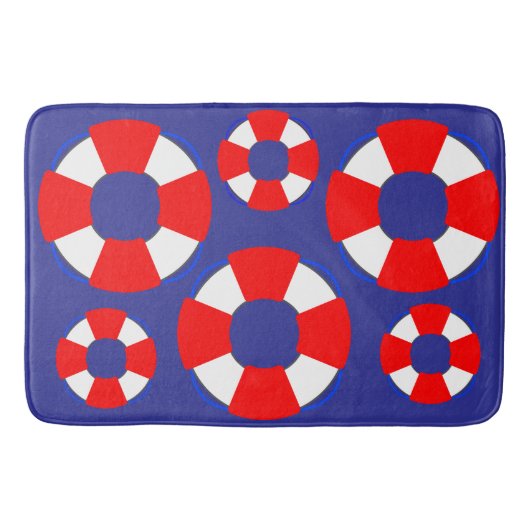 Nautical Bathroom Mat Badematte (Vorderseite)