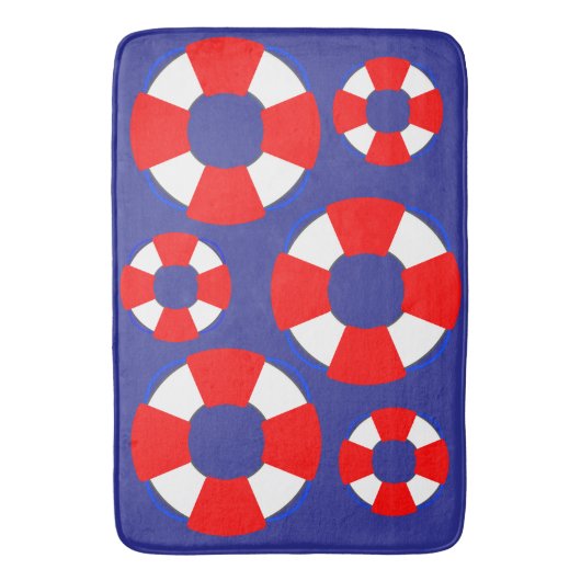 Nautical Bathroom Mat Badematte (Vorderseite Vertikal)