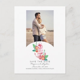 Nautical Beach Anchor Foto Save the Date Ankündigungspostkarte