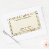 Nautical Beach Author Signature-Buchzeichen Rechteckiger Aufkleber (Umschlag)