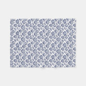 Nautical Beach Blue Seashelles Throw Blanket Fleecedecke (Vorderseite (Horizontal))
