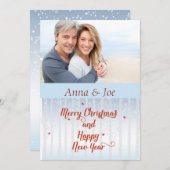 Nautical Beach Boaters Foto Weihnachtskarte Feiertagskarte (Vorne/Hinten)