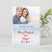 Nautical Beach Boaters Foto Weihnachtskarte Feiertagskarte (Stehend Vorderseite)