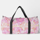 Nautical Beach Collage Hot Pink ID840 Duffle Bag (Vorderseite)