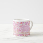 Nautical Beach Collage Hot Pink ID840 Espressotasse (Vorderseite Rechts)