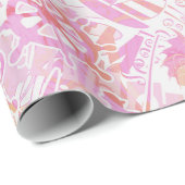 Nautical Beach Collage Hot Pink ID840 Geschenkpapier (Rolleneckpunkt)