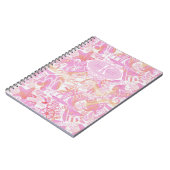 Nautical Beach Collage Hot Pink ID840 Notizblock (Linke Seite)