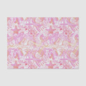 Nautical Beach Collage Hot Pink ID840 Seidenpapier (Vorderseite)