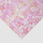 Nautical Beach Collage Hot Pink ID840 Seidenpapier (Ausschnitt)