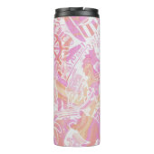 Nautical Beach Collage Hot Pink ID840 Thermosbecher (Rückseite)