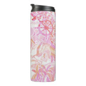 Nautical Beach Collage Hot Pink ID840 Thermosbecher (Nach rechts gedreht)