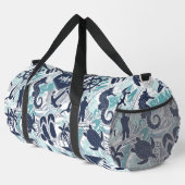 Nautical Beach Collage Navy Türkis ID840 Duffle Bag (Rechte Ecke)