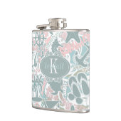 Nautical Beach Collage Sage ID840 Flachmann (Links)