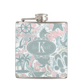 Nautical Beach Collage Sage ID840 Flachmann (Vorderseite)