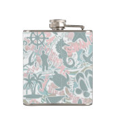 Nautical Beach Collage Sage ID840 Flachmann (Rückseite)