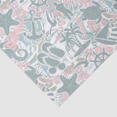 Nautical Beach Collage Sage ID840 Seidenpapier (Ausschnitt)