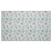 Nautical Beach Collage Sage ID840 Stoff (Fat Quarter (45,7 x 55,9 cm))