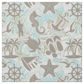 Nautical Beach Collage Sand ID840 Stoff (Muster)