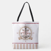 Nautical Beach Compass und Anchor Tasche (Vorderseite)