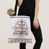 Nautical Beach Compass und Anchor Tasche (Von Nahem)