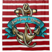 Nautical Beach Duschvorhang (Vorderseite)