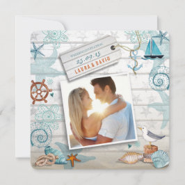 Nautical Beach | Einladung zum Hochzeitsessen Foto