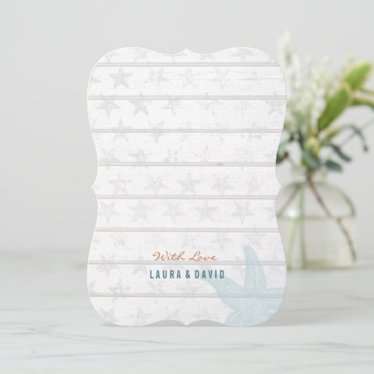 Nautical Beach | Einladung zur Hochzeit (Stehend Vorderseite)